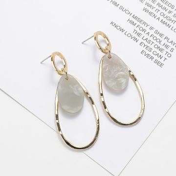 Geometric drop shaped earrings pendant acrylic plate alloy women's gold earrings earrings jewelry gifts