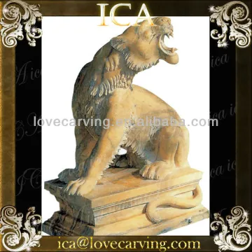 marble tiger statues