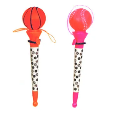 Bounce ball pens with football, basketball and shot put