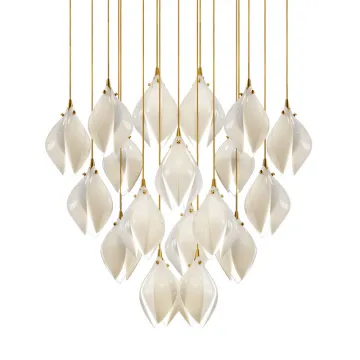 Modern Luxury Ceramic Magnolia Chandelier Pendant Light
