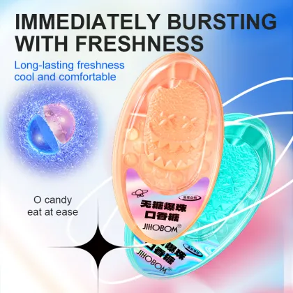 Popping Beads Fresh Breath White Peach Mint Flavor Candy (80g)