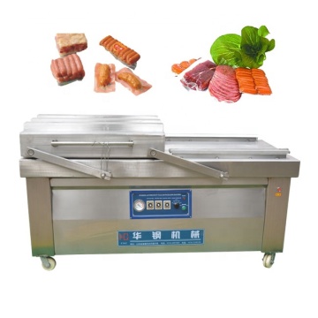 Double Room Automatic Food Vacuum Sealer Sausage Meat Packer Machine