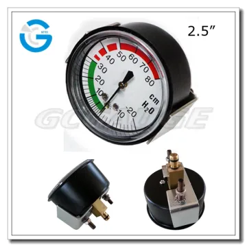 High quality black steel brass internal u clamp medical screw type panel mount pressure gauge