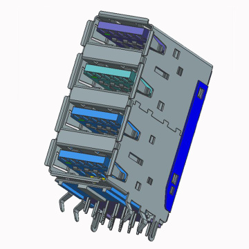 4xUSB 3.0 ඒඑෆ් 90 උපාධි ඩිප් බෙන්ට්