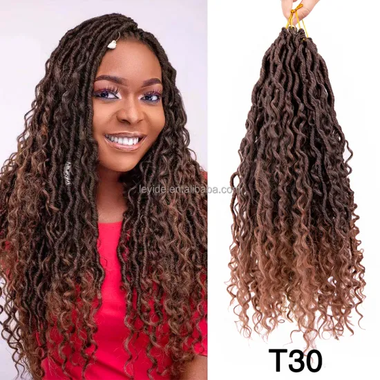 New Arrival 18Inch Mermaid Locs River Goddess Locs Crochet Hair Faux Locs With Curly Ends Synthetic Braiding Hair For Afro Women