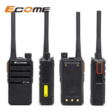 Best sell ECOME ET-66 a lungo raggio UHF Handle Walkie 4 pacchetto