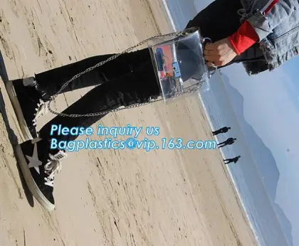 Chain Bag Cute Girl's Clear PVC Transparent Sling Hobo Handbag, PVC Women Handbag, PVC Beach Bag handbag/Fashion women handbag