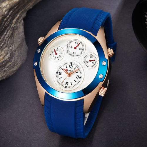 custom brand quartz watch silicone strap wristwatch