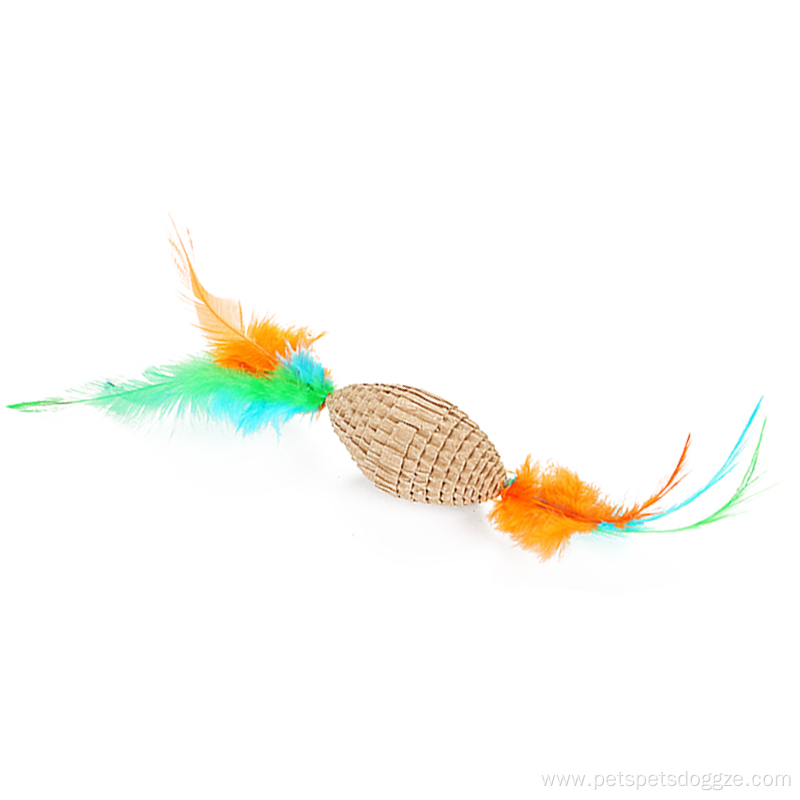 Cat Toy Feather Cardboard Scrather Toy Kitten