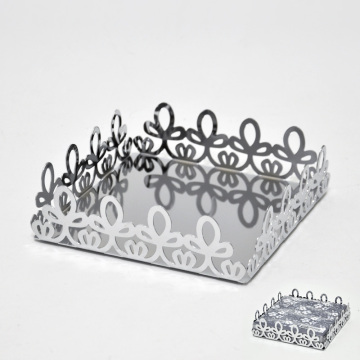 Bow of ribbon design metal napkin paper holder
