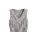 Pull de culture en tricot pour femmes