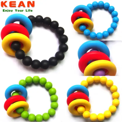 Wholesale Customized Charm Silicone Charm Bead Bracelet For Activities