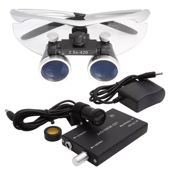 3.5x LED Dental Loupe Binocular Light 420 LED