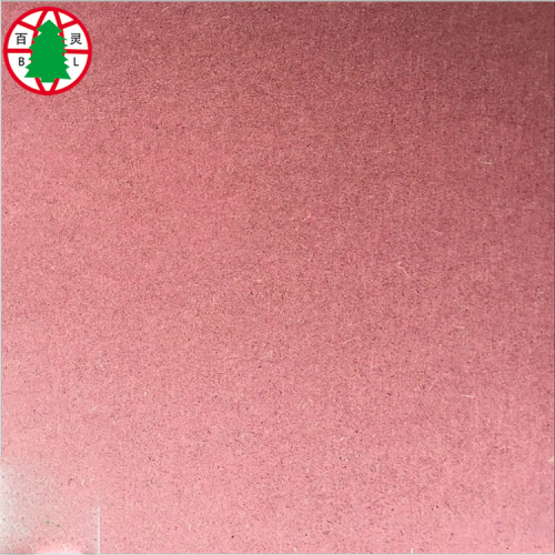 Chinese Linyi Fireproof Material Red Color Plain MDF