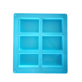 6 Cavity Plain Basic Rectangle Silicone Soap Mould Bake Mold Tray For Homemade DIY Craft Soap Mold Decor Cake Mould Tools