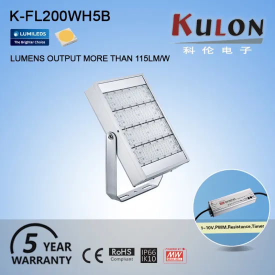 Outdoor IP66 aluminum motion sensor led flood light 200w