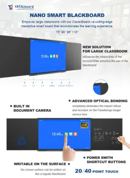 Interactive Smart Board 4K LCD Display for Teaching
