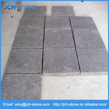 Chinese granite g682 basalt grey flamed pattern paving stone