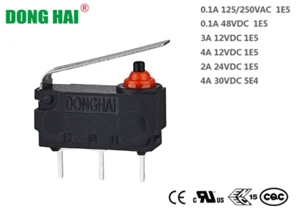 Straight Leaf lever Waterproof Micro Switch