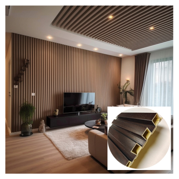 Modern Fluted Wood Grain Bamboo Fiber Wall Panel for Hotels