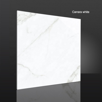 Glossy Carrara White Porcelain Tile 60x60 600x600 for Living Room