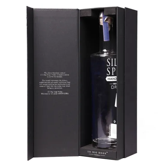 Custom Luxury Black Book Shape Wine Paper Box