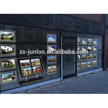 Real Estate Window Acrylic Led Poster Frame Light Sign Display