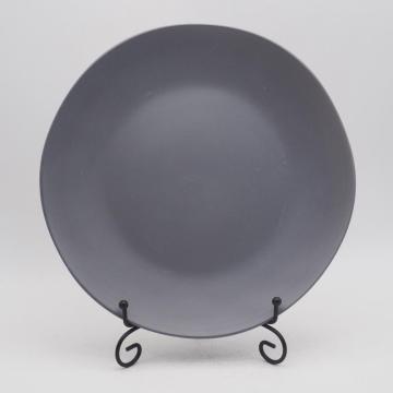 Set di pelo di glassa di glassa a forma di colore irregolare grigio/set da tavolo in ceramica