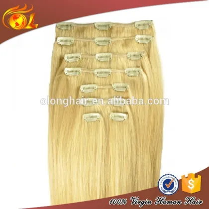 Full head remy Clip in hair extensions clip in hair extensions free sample