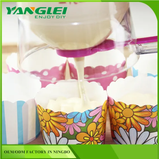 Batter Dispenser 4 Cup Cupcake Pancake Muffin Helper Baking Tool Pastry Mix Jug