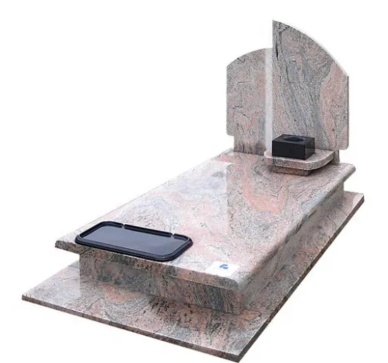 White Granite Carving Cross: Poland Tombstone Design