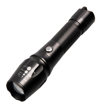 पोर्टेबल USB रिचार्जेबल Zoomable T6 एलईडी टॉर्च टॉर्च 3*एएए बैटरी के साथ