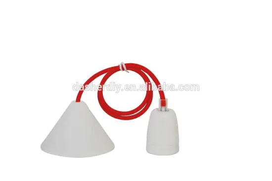 E27 CE ceramic pendant lamp / lighting with plastic ceiling rose