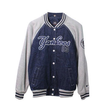 Varsity embroidered baseball jacket