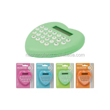 Affordable Heart-Shaped 8-Digit Portable Calculator for Students