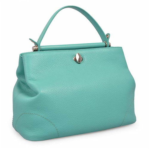 Retro Portable Leather Handbag Classic Structured Purse