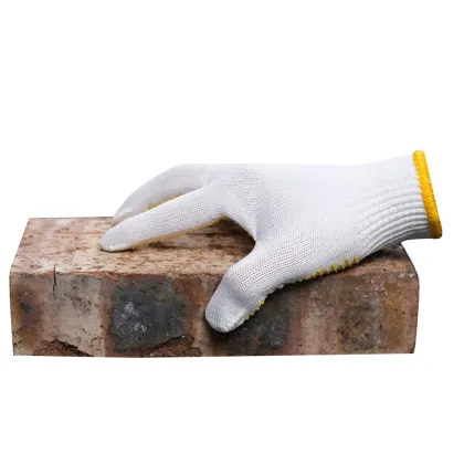 Cotton Blue Dotted Gloves - Anti-Slip Labor Protection Work Glove