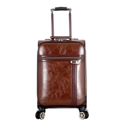 China manufacturer custom pu colourful trolley luggage bag tourister trolley bag