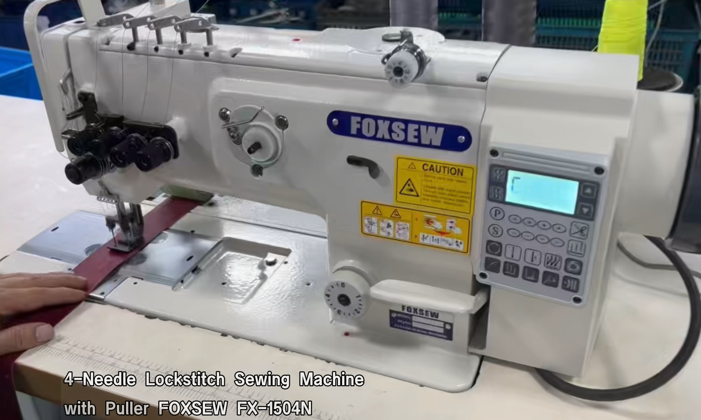Heavy Duty 4-Needle Lockstitch Sewing Machine with Puller FOXSEW FX-1504N -4