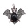 Black Onyx 13X18mm Cabs Antique Silver Alloy Antique Silver Alloy Bat Pendant Necklace 45cm Black Cord