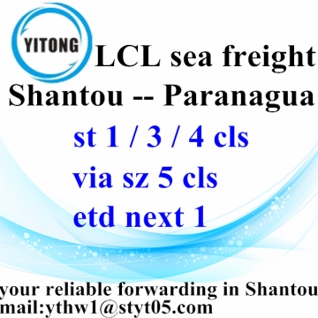 Ocean Freight Forwarder Free Shipping Shantou to Paranagua