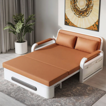 Sofa Bed Set with Solid Wood and Carbon Steel Frame for Bedroom and Outdoor Use