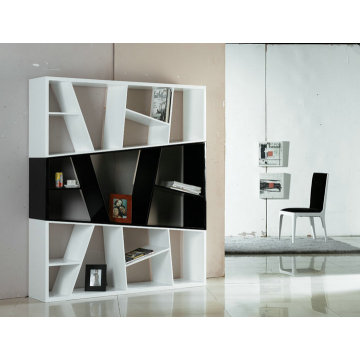 Contemporary wooden bookcase white room divider