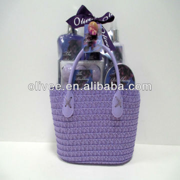 purple wheat basket beauty care kit