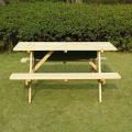 Enfriador de jardín, mesa de picnic de madera, mesa de comedor para patio