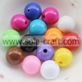 Bola de cuentas redondas de cristal acrílico colorido con color opaco