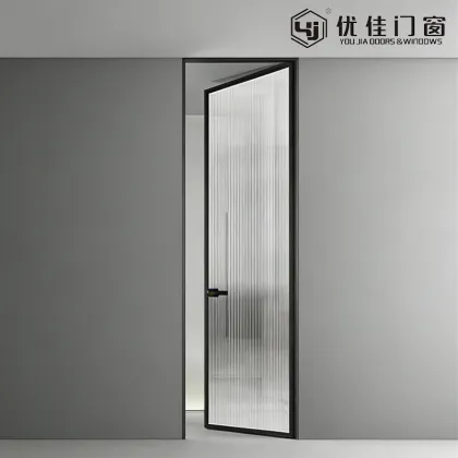 Single Panel Ultra White Changhong Glass Swing Door