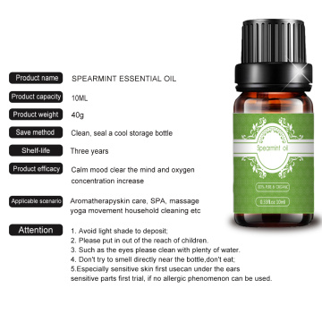 Manufactured Spearmint oil natural Hot Essential oil