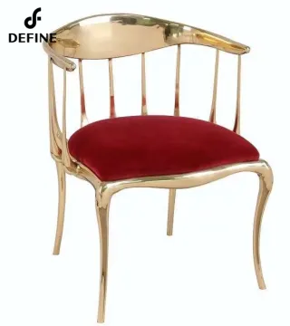 Royal Luxury Gold Leg Metal Dining Chair