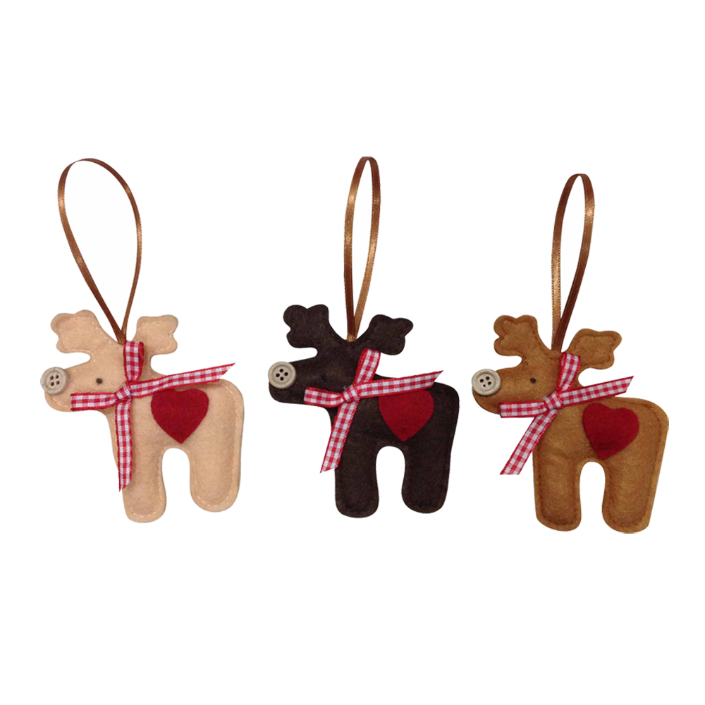 Mini Christmas Reindeer Hanging Ornaments